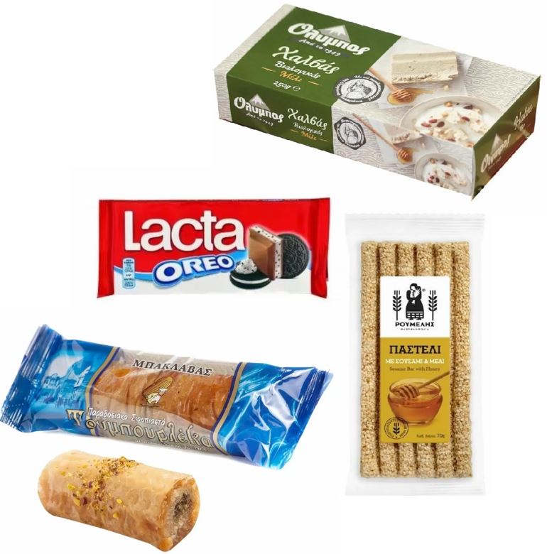 Panora χαλβας και άλλα γλυκά