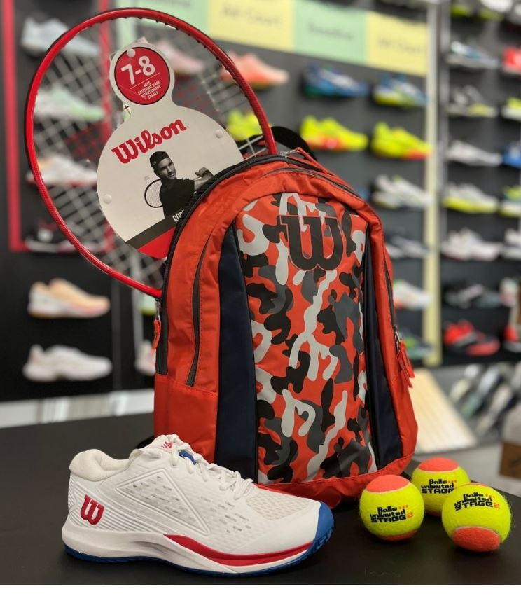E-tennis ρακέτα, παπούτσια, μπαλάκια, τσάντα τένις