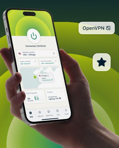 ExpressVPN Κινητό τηλέφωνο στο χέρι με VPN