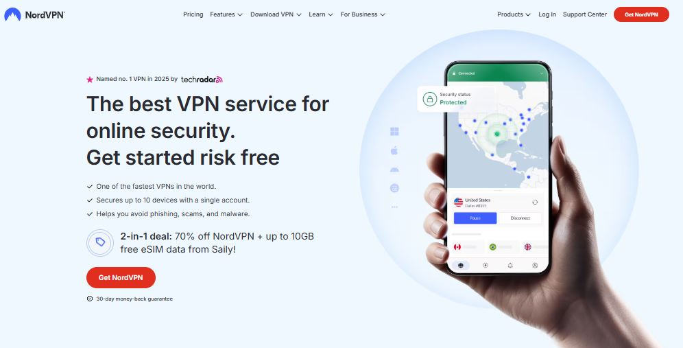 NordVPN Homepage
